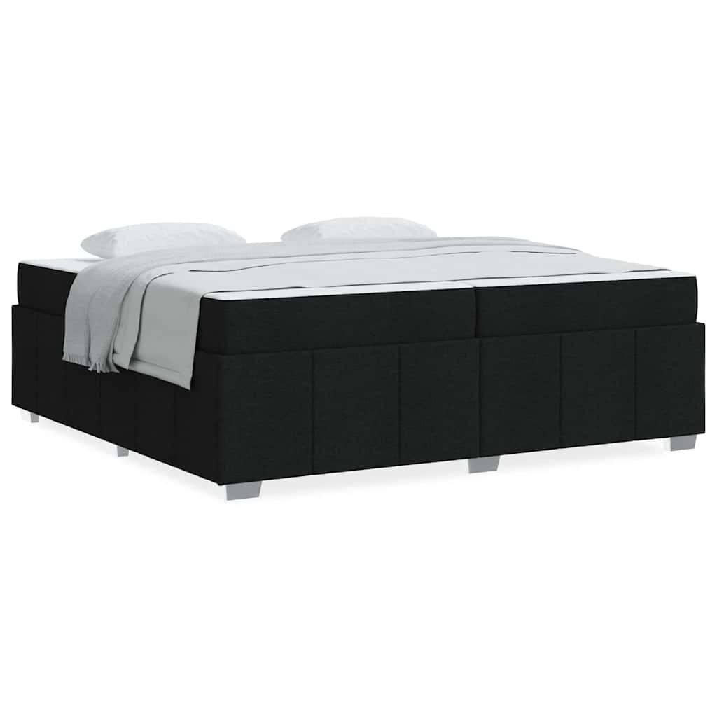 Struttura del letto con materasso Nero 200 x 200 cm Tessuto