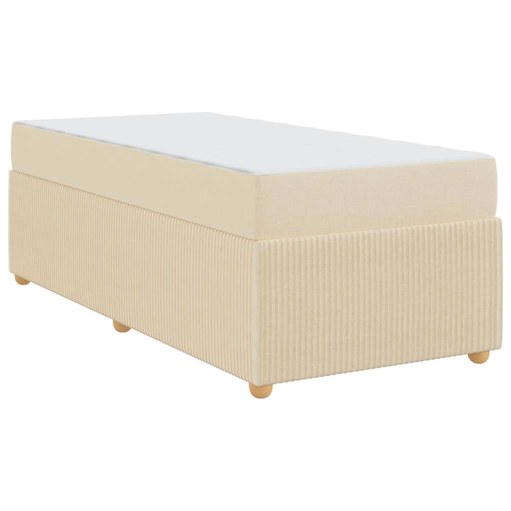 Struttura letto con materasso Crema 80 x 200 cm Tessuto