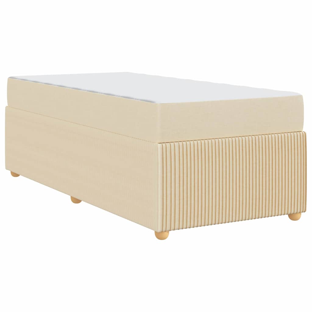 Struttura letto con materasso Crema 80 x 200 cm Tessuto