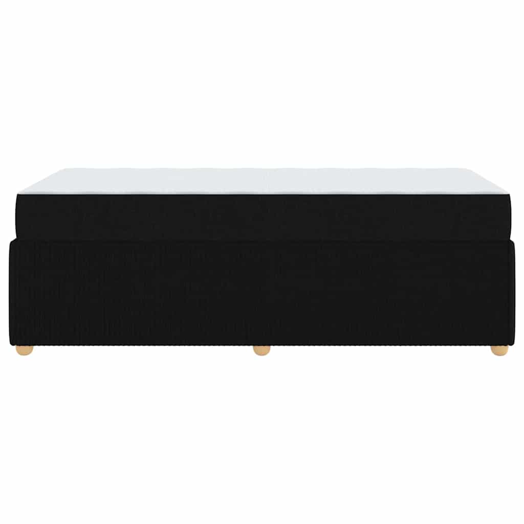 Struttura letto con materasso Nero 90 x 190 cm Tessuto