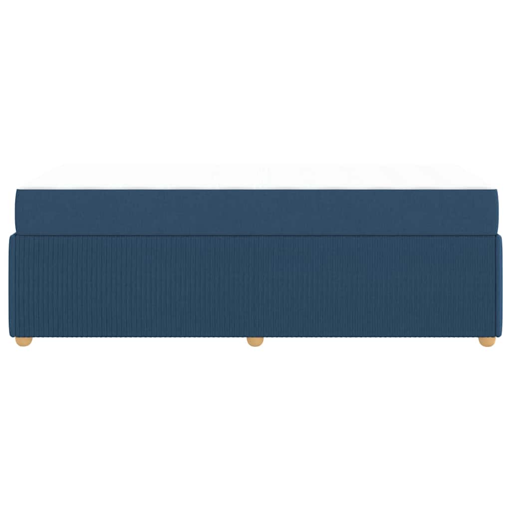 Struttura letto con materasso Blu 90 x 200 cm Tessuto