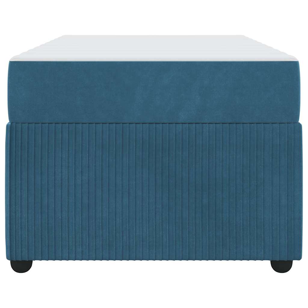 Struttura letto con materasso Blu 90 x 200 cm Velluto
