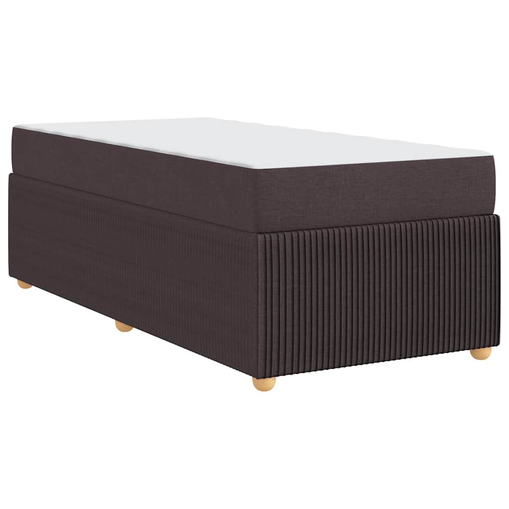 Struttura letto con materasso Marrone scuro 100 x 200 cm
