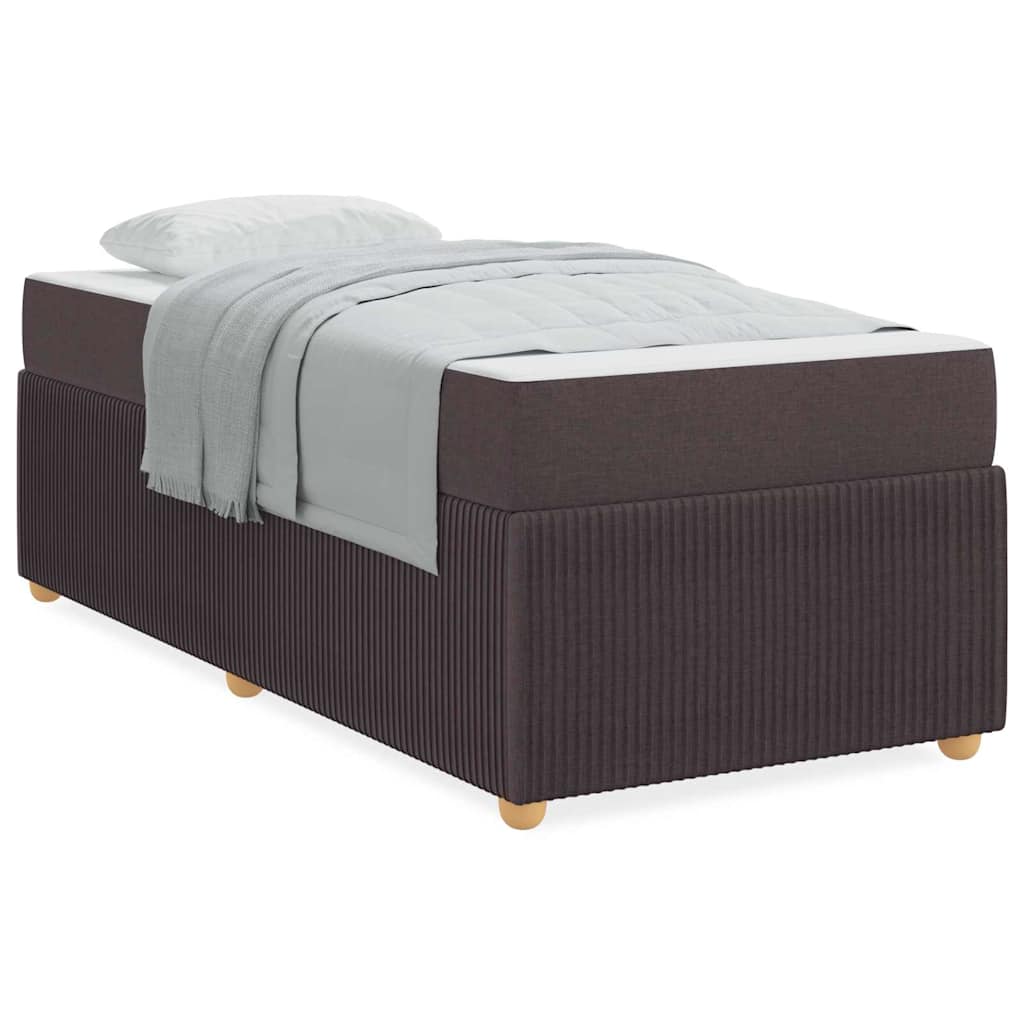 Struttura letto con materasso Marrone scuro 100 x 200 cm