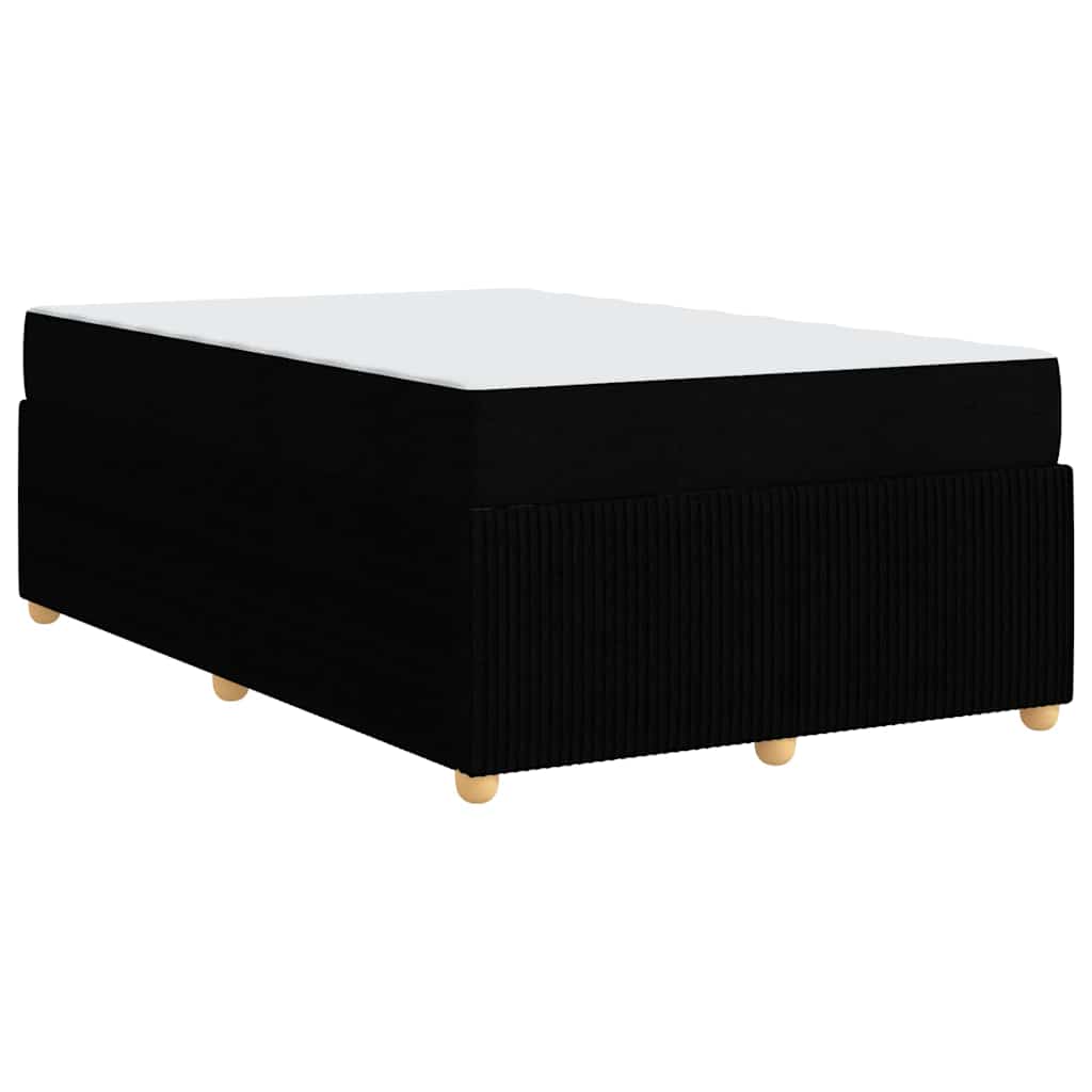 Struttura letto con materasso Nero 120 x 190 cm Tessuto