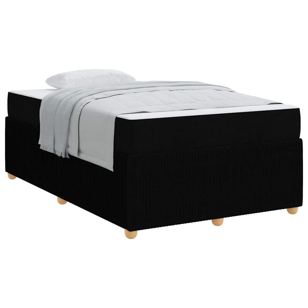 Struttura letto con materasso Nero 120 x 190 cm Tessuto