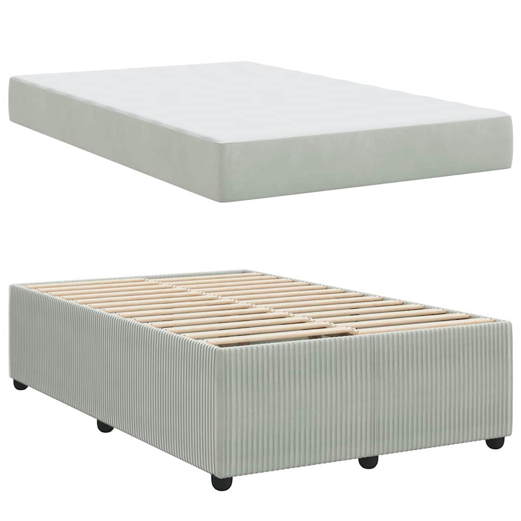 Struttura letto con materasso Grigio chiaro 120 x 190 cm