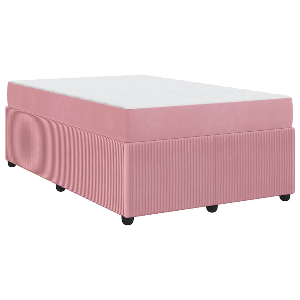 Struttura letto con materasso Rosa 120 x 190 cm Velluto