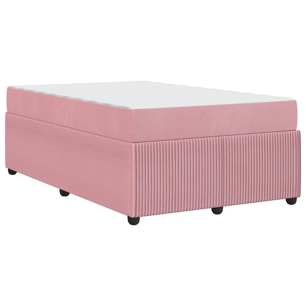 Struttura letto con materasso Rosa 120 x 200 cm Velluto