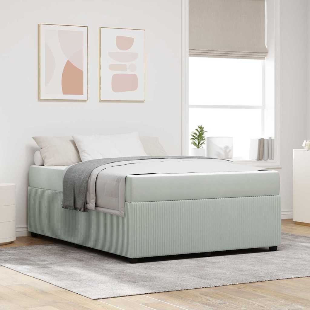 Struttura letto con materasso Grigio chiaro 140 x 200 cm