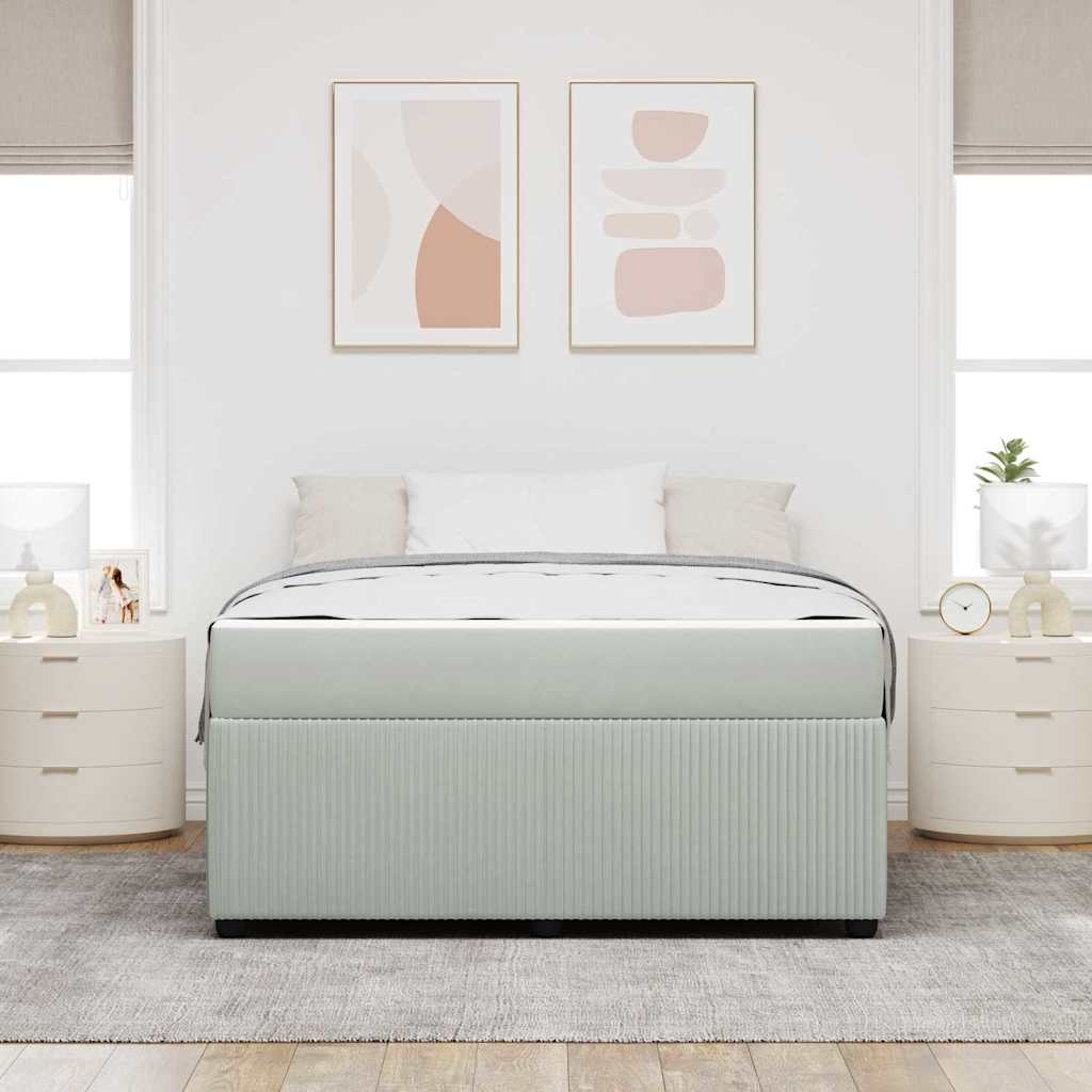 Struttura letto con materasso Grigio chiaro 140 x 200 cm