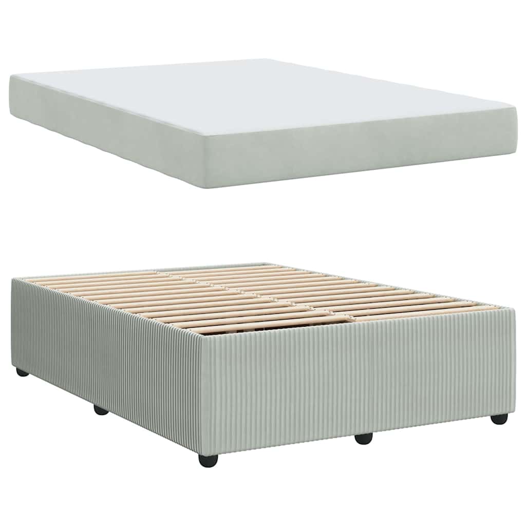 Struttura letto con materasso Grigio chiaro 140 x 200 cm