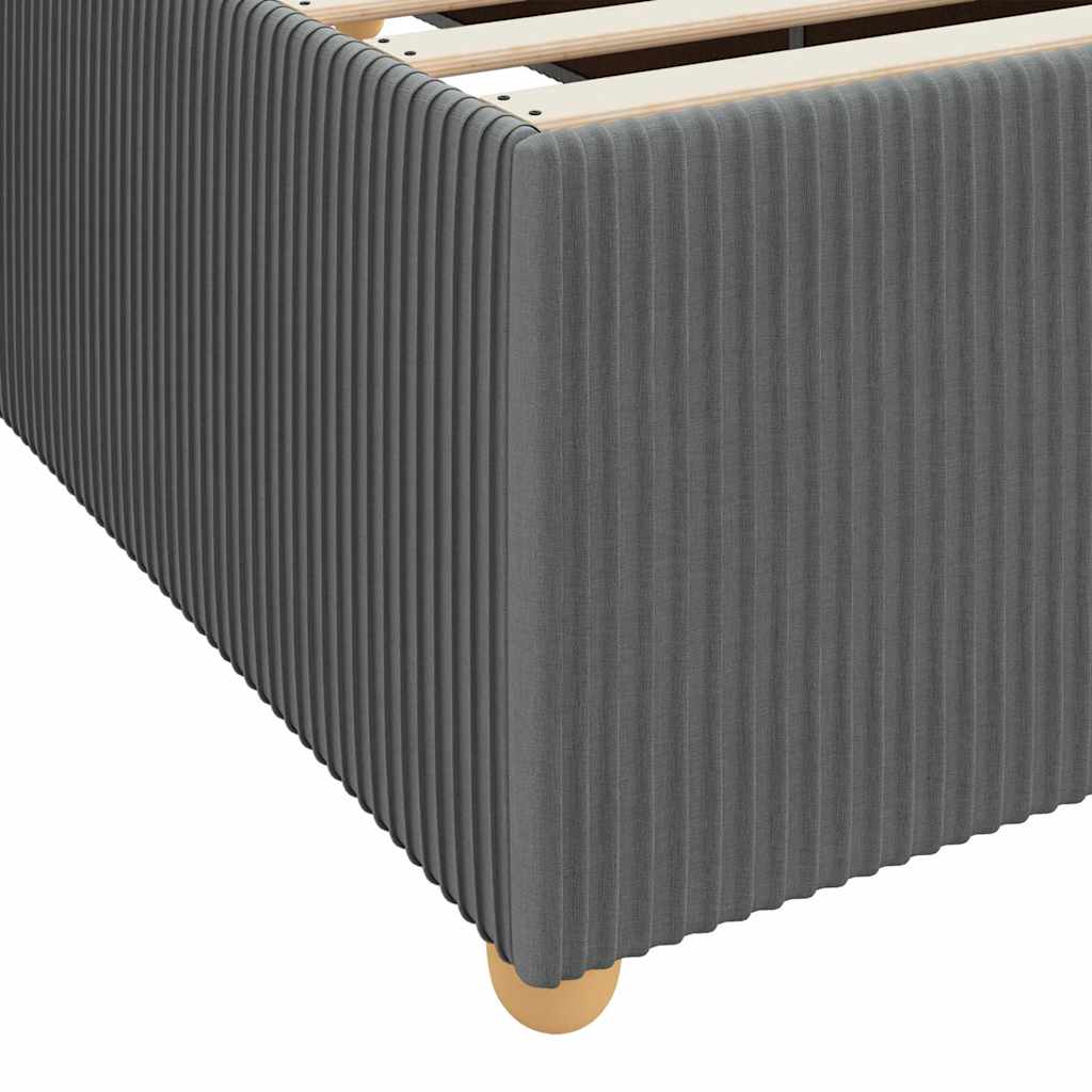 Struttura letto con materasso Grigio scuro 160 x 200 cm Tessuto