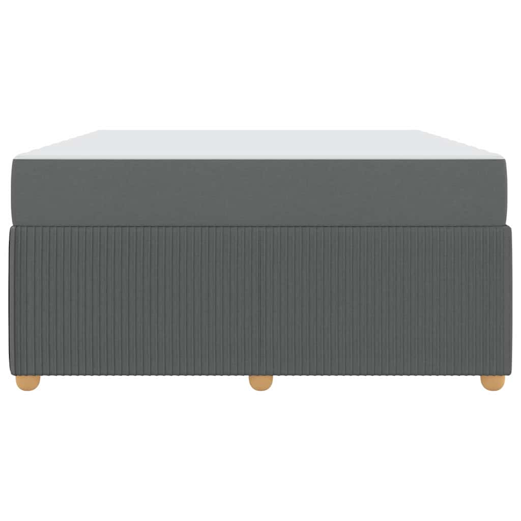 Struttura letto con materasso Grigio scuro 160 x 200 cm Tessuto