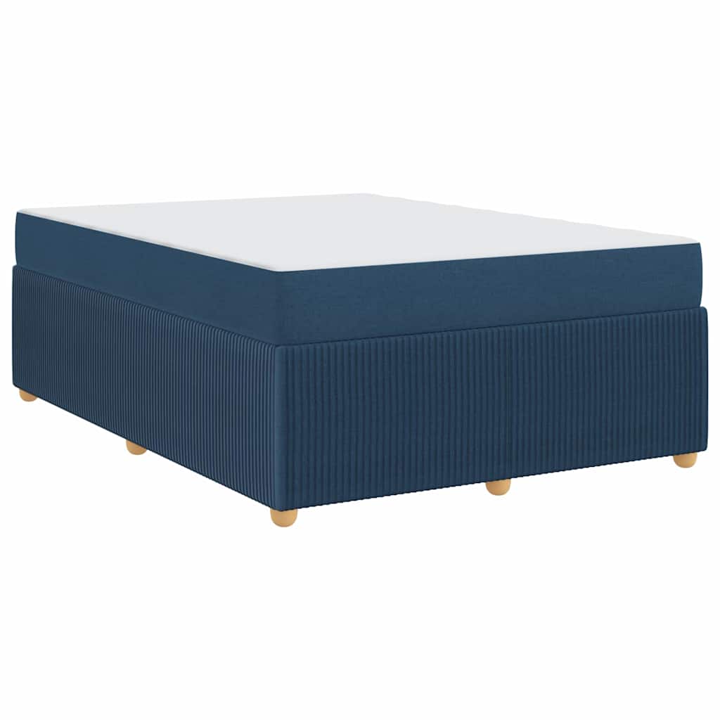 Struttura letto con materasso Blu 160 x 200 cm Tessuto