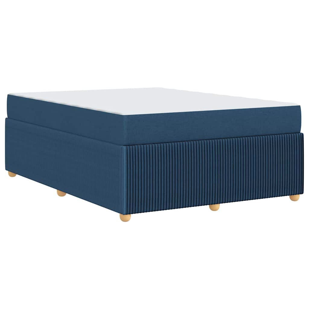Struttura letto con materasso Blu 160 x 200 cm Tessuto