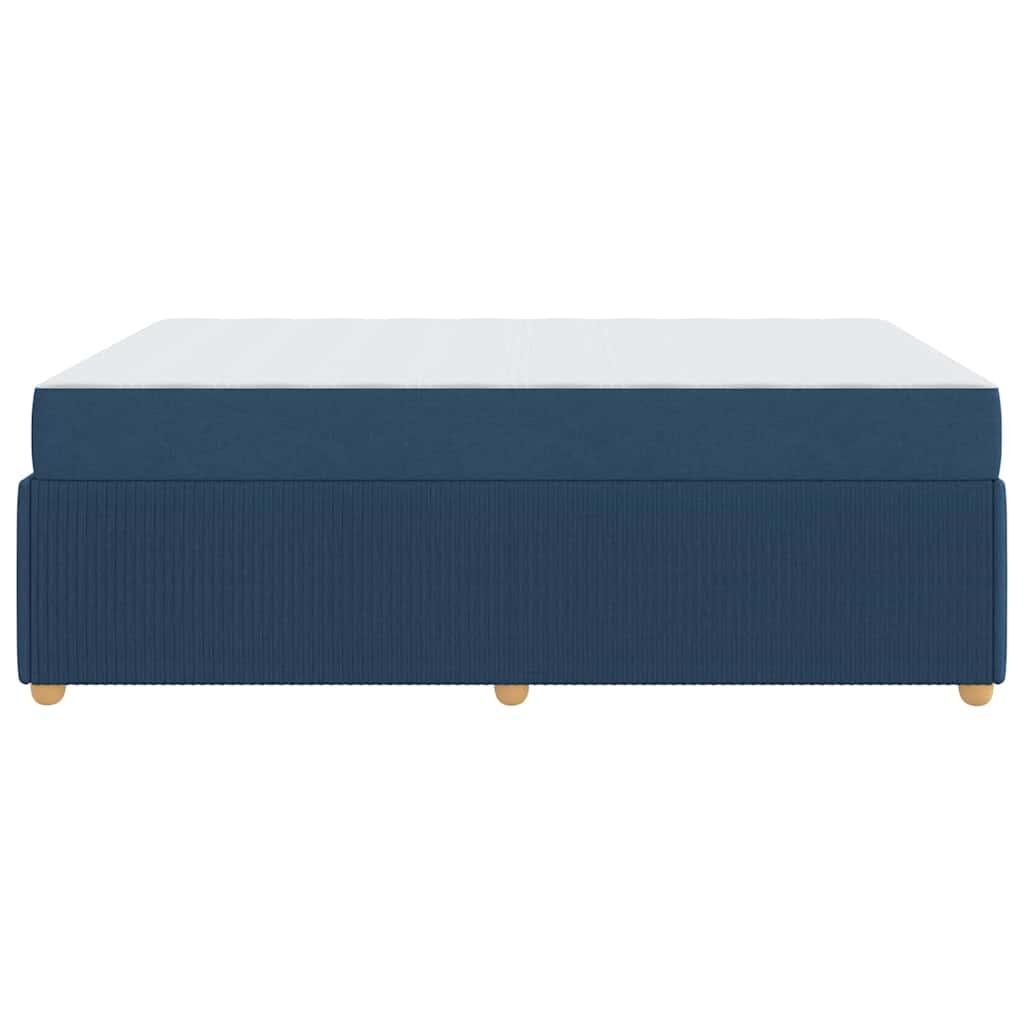 Struttura letto con materasso Blu 160 x 200 cm Tessuto