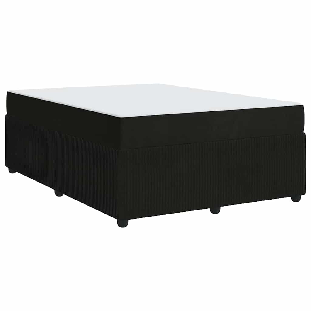 Struttura letto con materasso Nero 160 x 200 cm Velluto