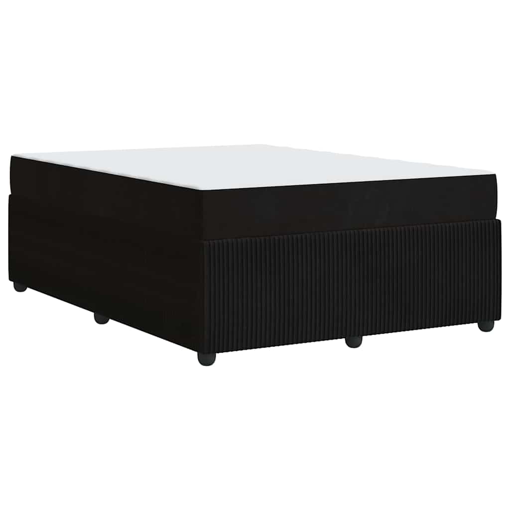 Struttura letto con materasso Nero 160 x 200 cm Velluto