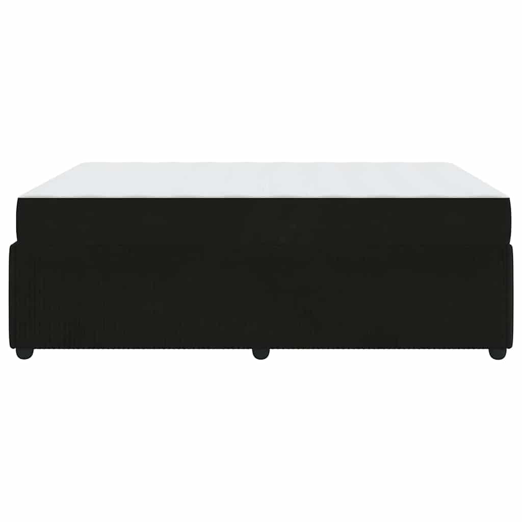 Struttura letto con materasso Nero 160 x 200 cm Velluto