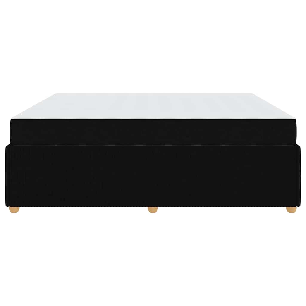 Struttura letto con materasso Nero 180 x 200 cm Tessuto