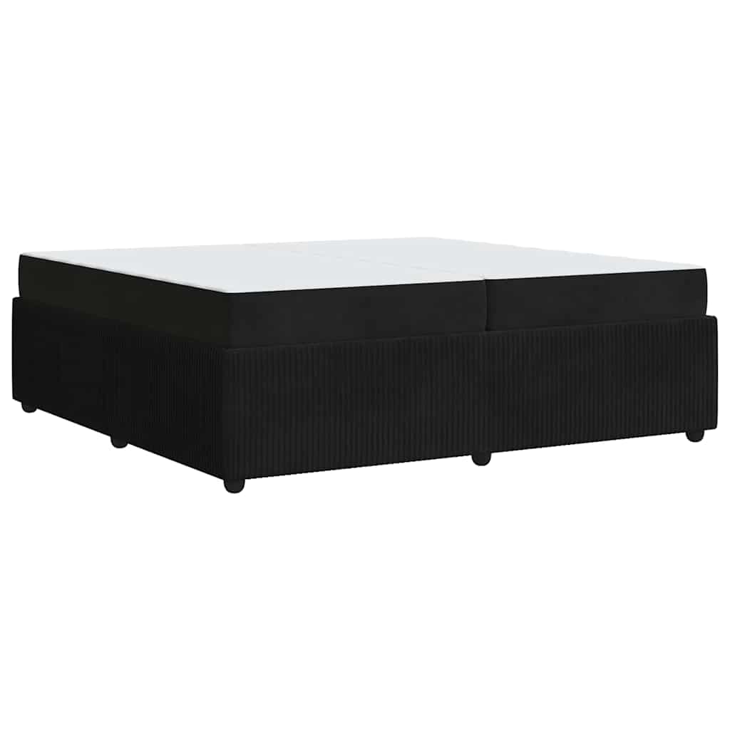 Struttura letto con materasso Nero 200 x 200 cm Velluto