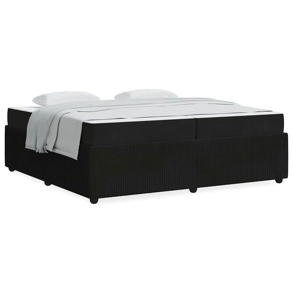 Struttura letto con materasso Nero 200 x 200 cm Velluto