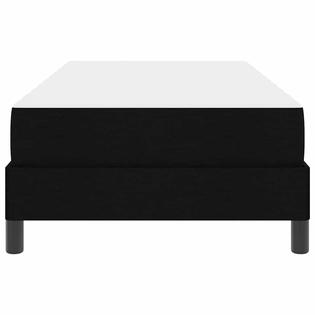 Letto a molle con materasso Nero 80 x 200 cm Tessuto