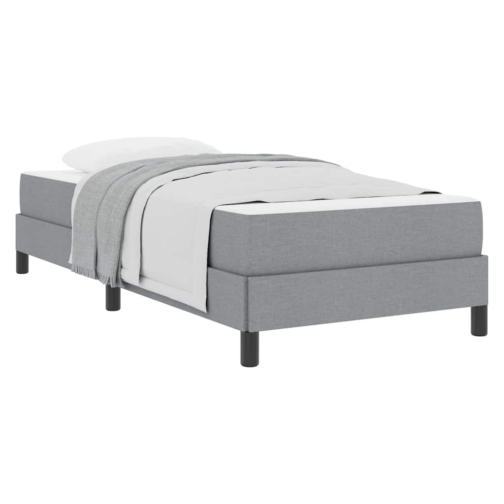 Letto a molle con materasso Grigio chiaro 90 x 190 cm Tessuto