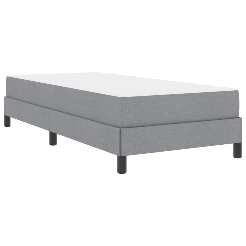 Letto a molle con materasso Grigio chiaro 100 x 200 cm Tessuto