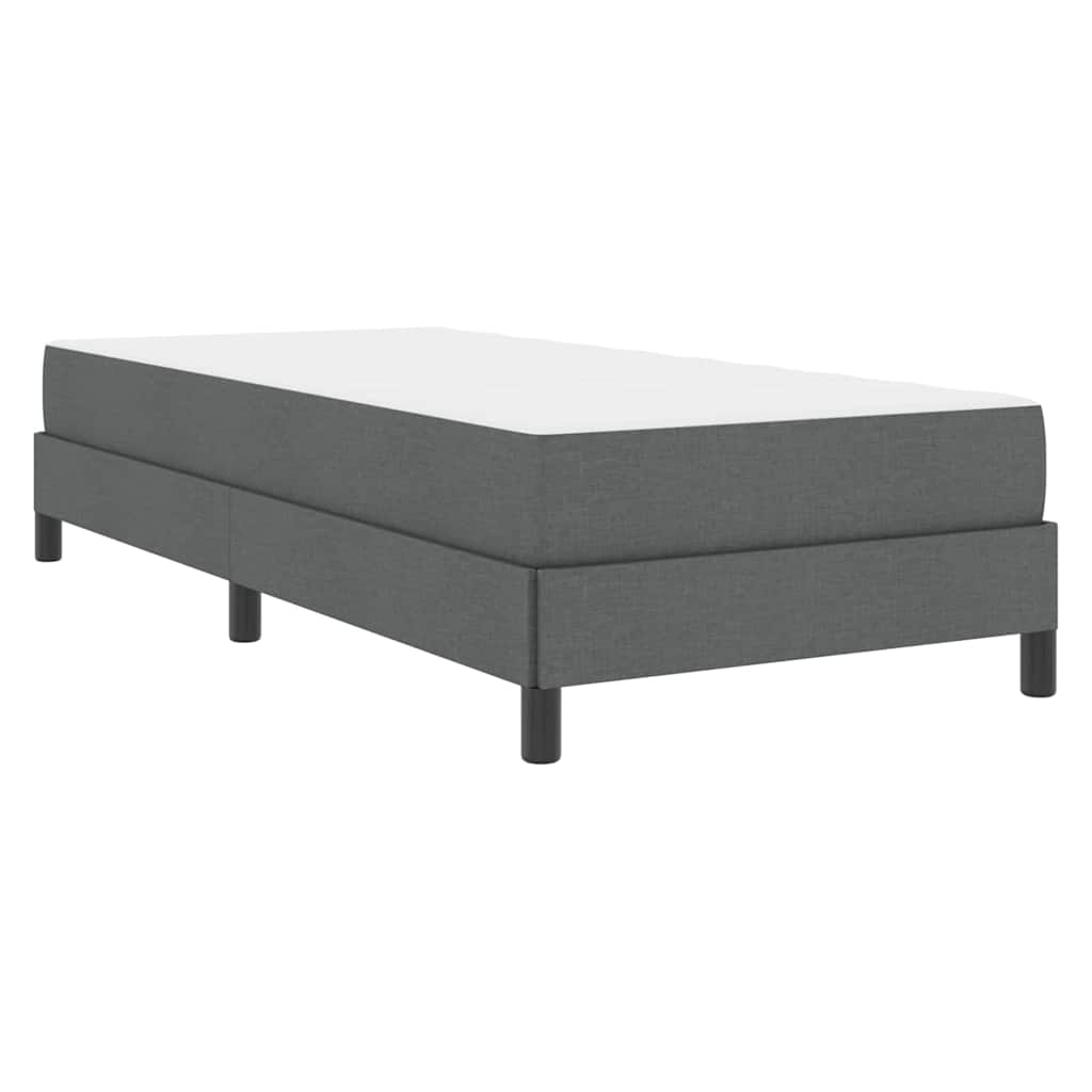 Letto a molle con materasso Grigio scuro 100 x 200 cm Tessuto