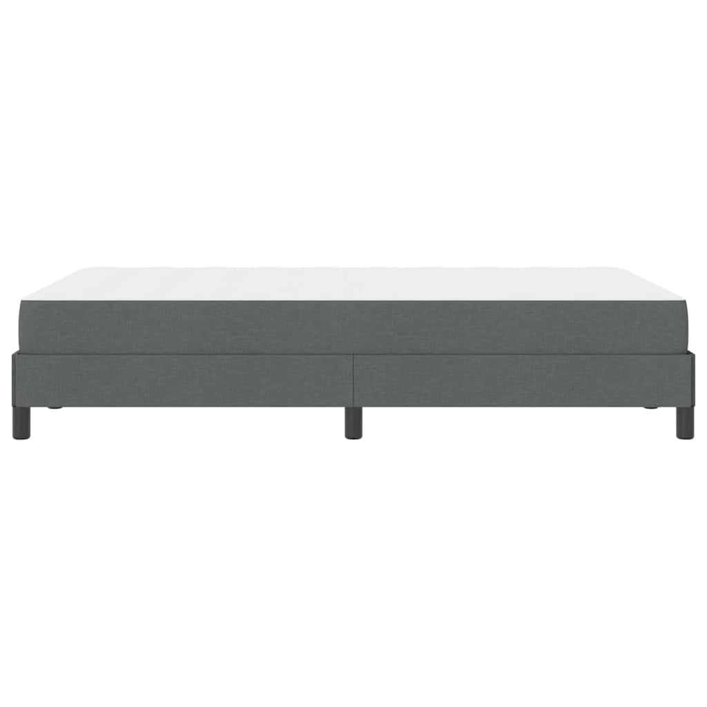Letto a molle con materasso Grigio scuro 120 x 190 cm Tessuto