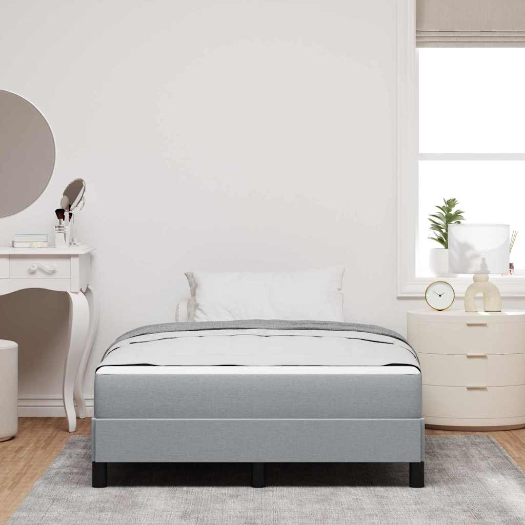 Letto a molle con materasso Grigio chiaro 120 x 200 cm Tessuto