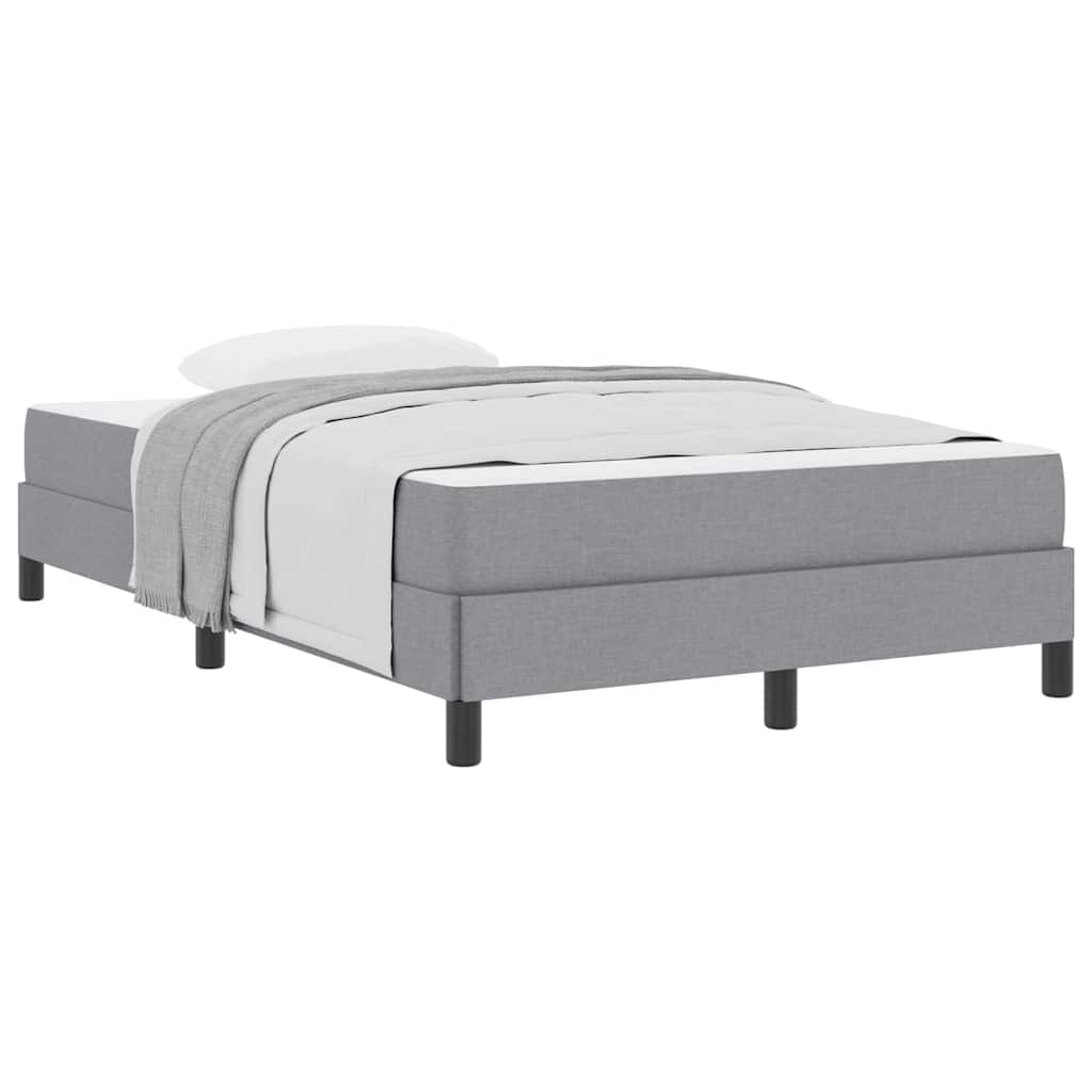 Letto a molle con materasso Grigio chiaro 120 x 200 cm Tessuto