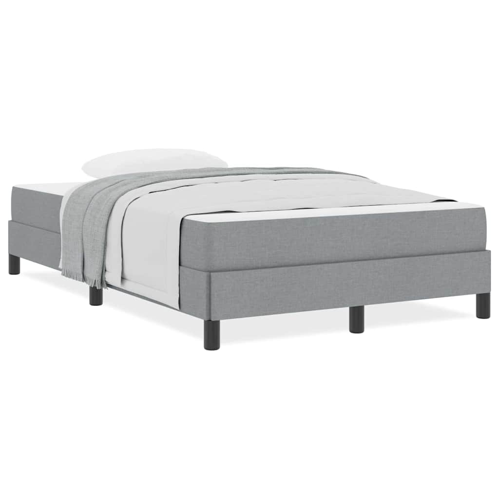 Letto a molle con materasso Grigio chiaro 120 x 200 cm Tessuto
