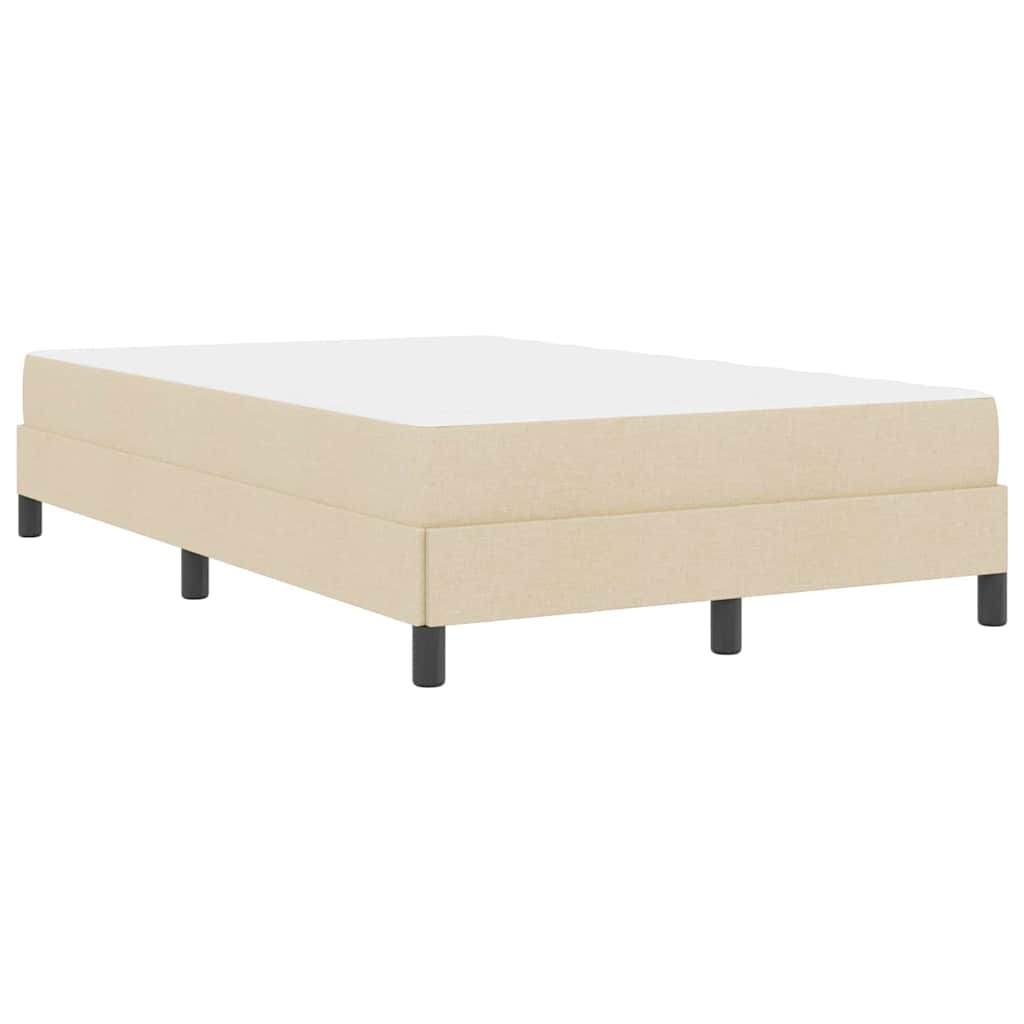 Letto a molle con materasso Crema 120 x 200 cm Tessuto
