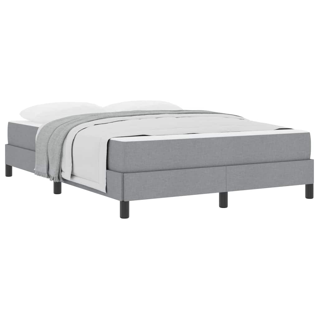 Letto a molle con materasso Grigio chiaro 160 x 200 cm Tessuto
