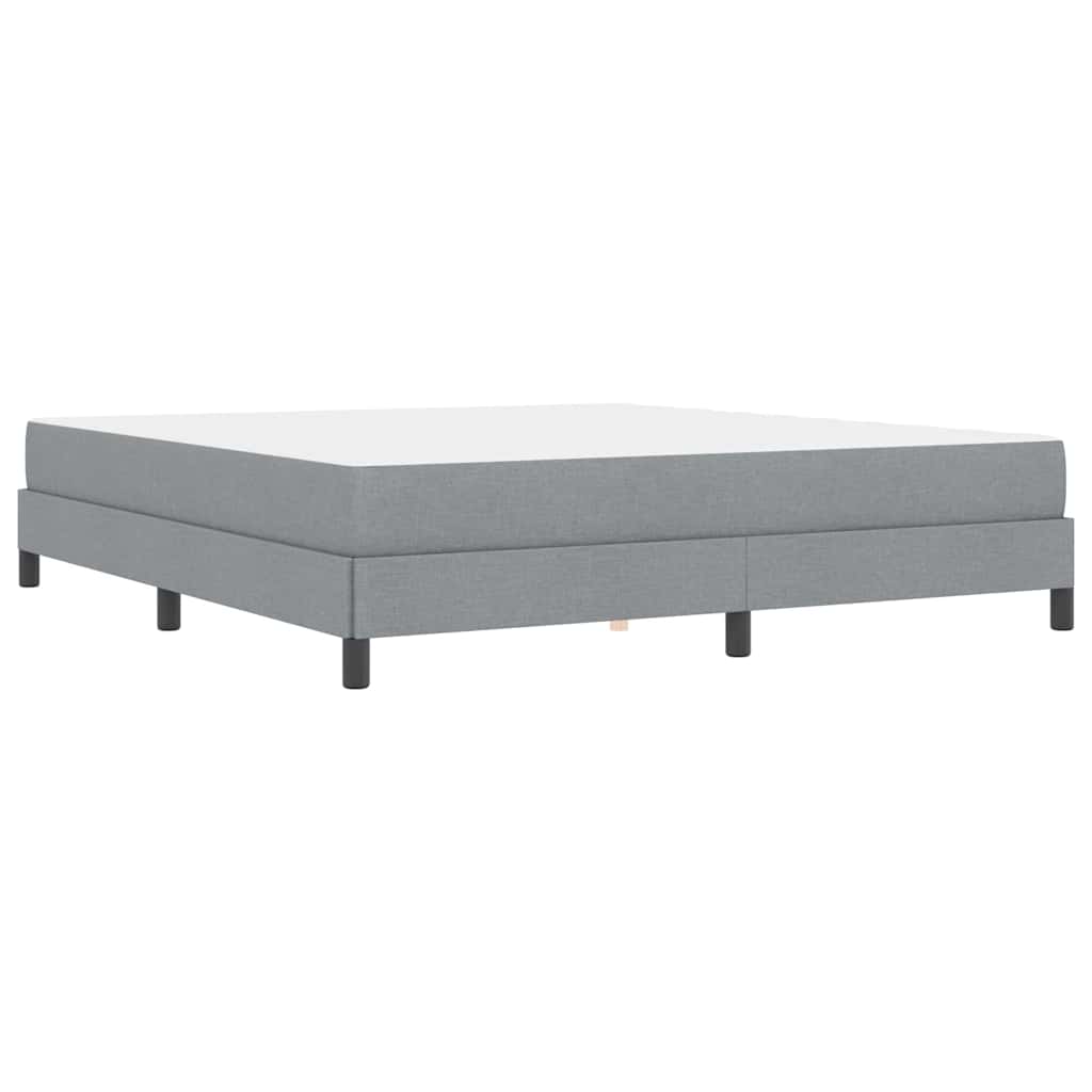 Letto a molle con materasso Grigio chiaro 180 x 200 cm Tessuto