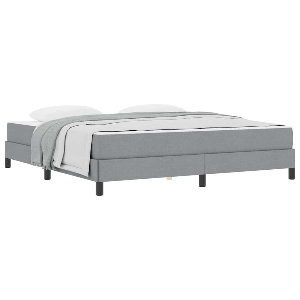 Letto a molle con materasso Grigio chiaro 180 x 200 cm Tessuto