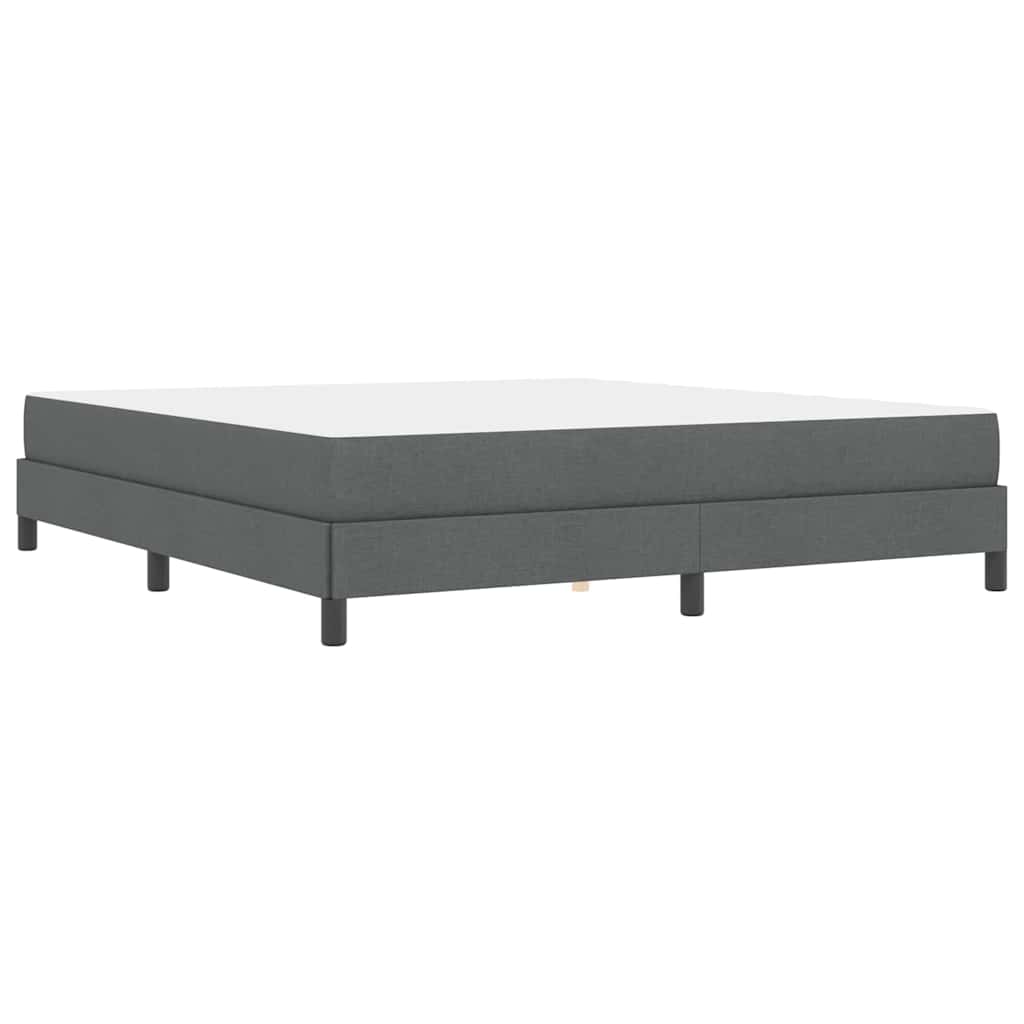 Letto a molle con materasso Grigio scuro 180 x 200 cm Tessuto