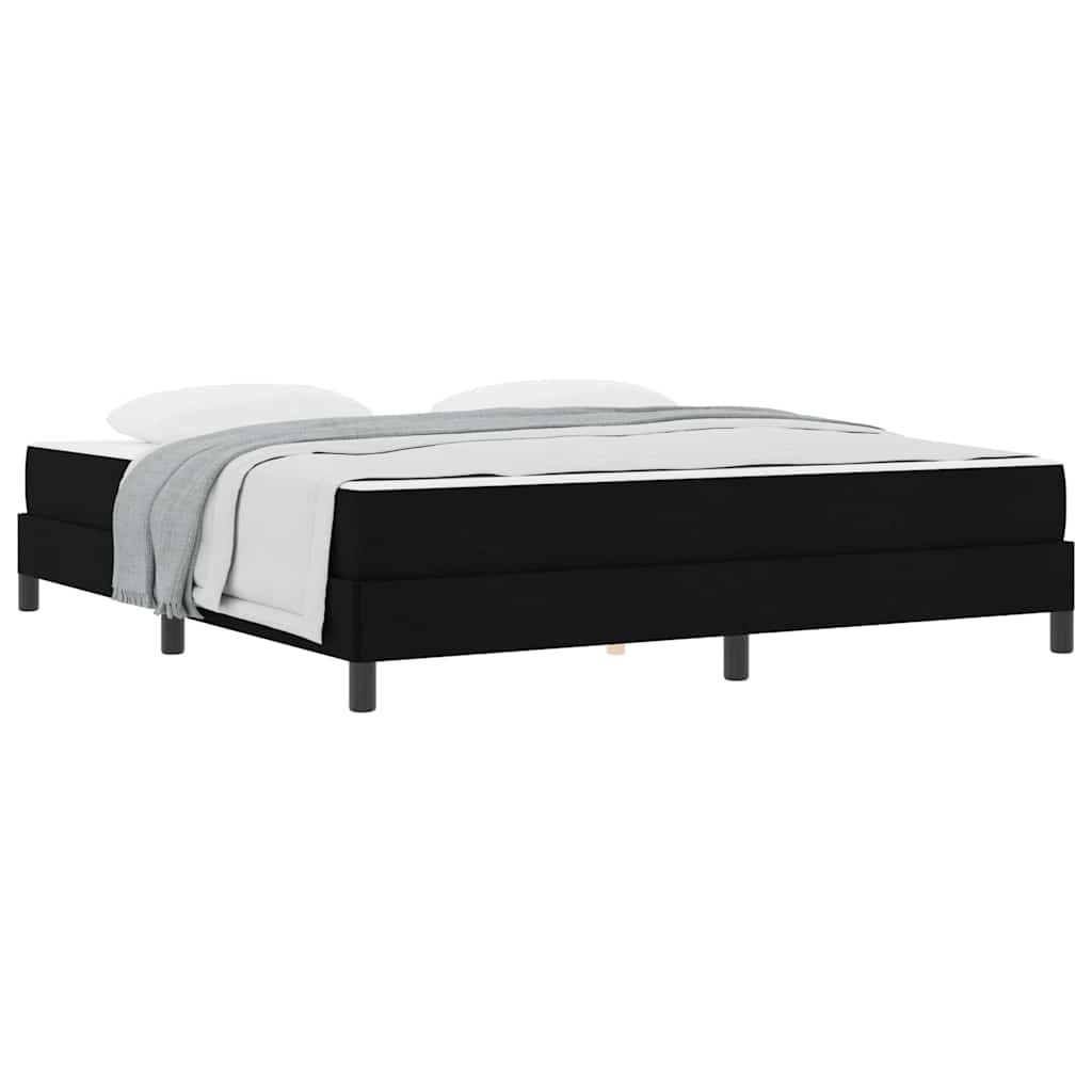 Letto a molle con materasso Nero 180 x 200 cm Tessuto - homemem39