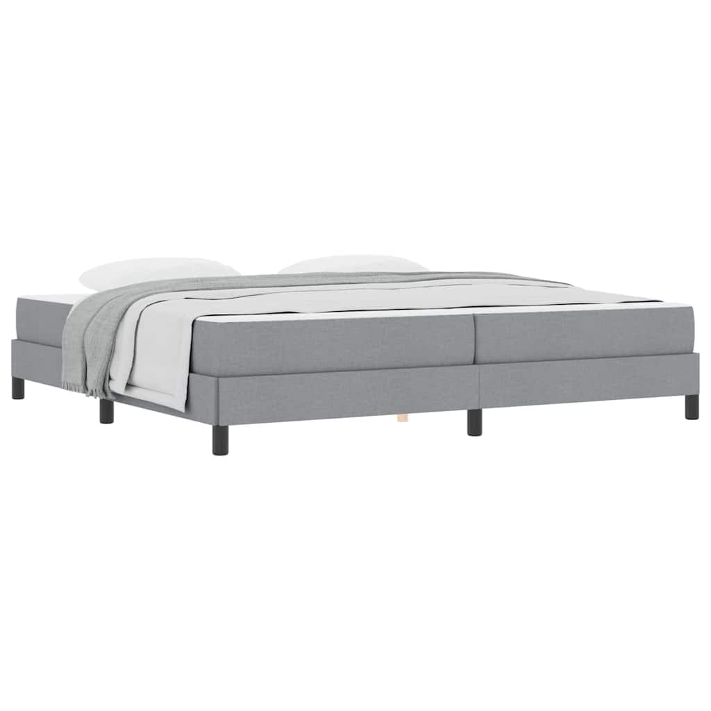 Letto a molle con materasso Grigio chiaro 200 x 200 cm Tessuto