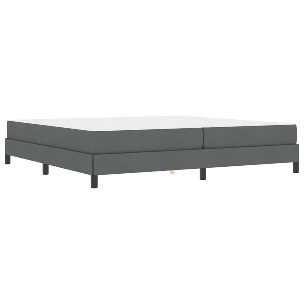 Letto a molle con materasso Grigio scuro 200 x 200 cm Tessuto