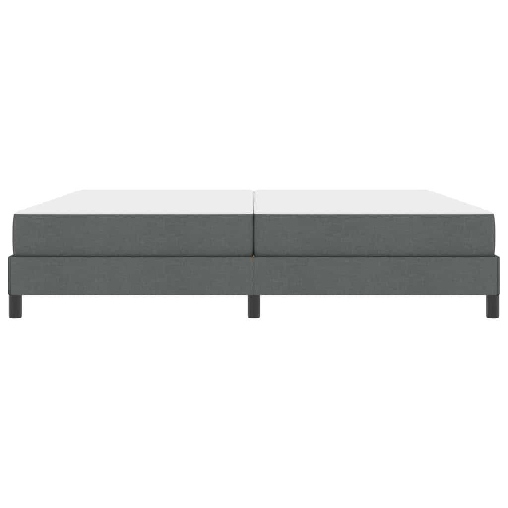 Letto a molle con materasso Grigio scuro 200 x 200 cm Tessuto