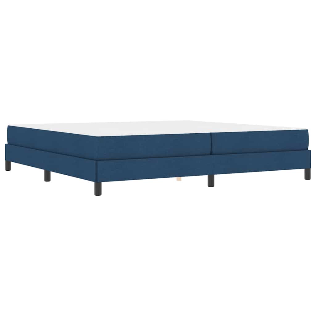 Letto a molle con materasso Blu 200 x 200 cm Tessuto