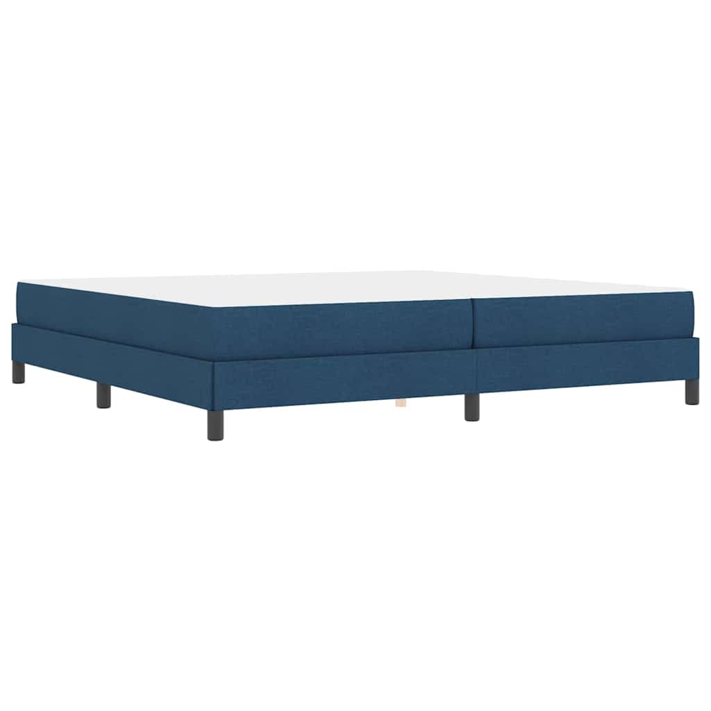 Letto a molle con materasso Blu 200 x 200 cm Tessuto