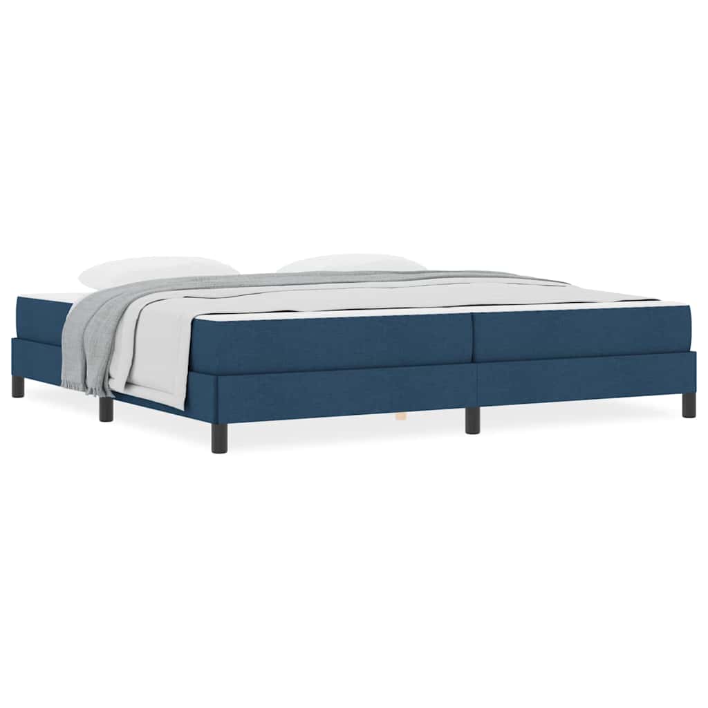 Letto a molle con materasso Blu 200 x 200 cm Tessuto