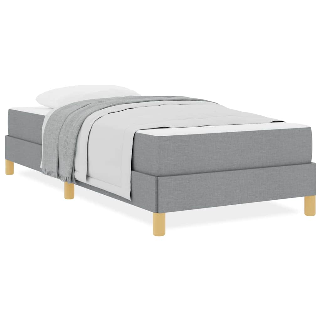 Letto a molle Grigio chiaro e Marrone 100 x 200 cm