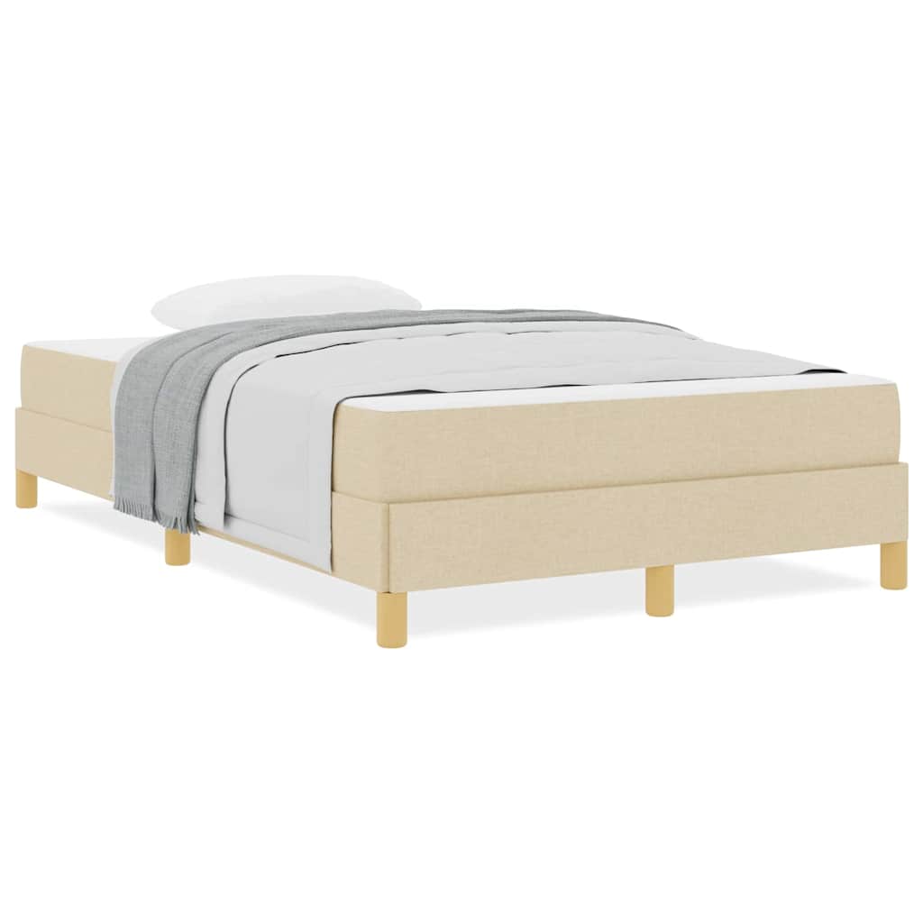 Letto a molle Crema e Marrone 120 x 200 cm