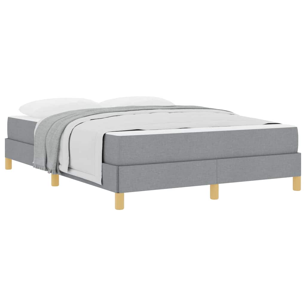 Letto a molle Grigio chiaro e Marrone 140 x 200 cm
